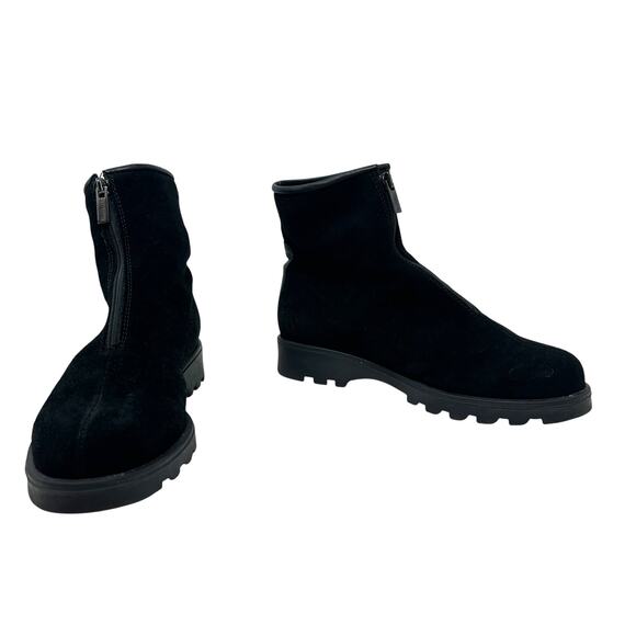 La Canadienne Tiana Boots Booties Suede Zip Front Black Size US 7.5 - Picture 5 of 13